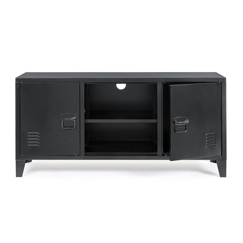 fekete fem komod tv szekreny industrial loft design modern vintage sotet butor haloszoba nappali alacsony vas butorok formavivendi lakberendezes tarolo.jpg